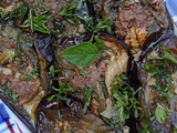 Aubergines aux anchois et à l'origan frais