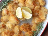Crevettes au kadaïf marinées à l'ail et au gingembre