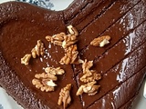 Gâteau au chocolat et aux noix pour la Saint Valentin