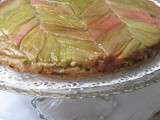 Gâteau renversé à la rhubarbe