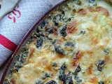 Gratin d'épinards et navets aux œufs