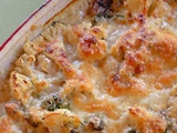 Gratin de chou-fleur aux champignons et aux oeufs