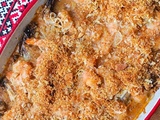 Gratin de crevettes aux champignons