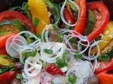 Salade de poivrons, courgettes et tomates
