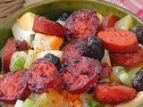 Salade de pommes de terre, œufs et chorizo