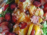 Salade de pommes de terre, tomates et chorizo