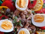 Salade de tomates au thon & aux oeufs