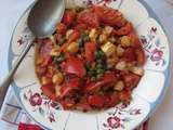 Salade de tomates, mozzarella & pois chiches