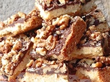 Toffee squares au chocolat et aux noix