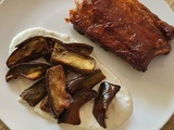 Aubergines grillées au miso, sauce tahini