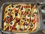 Conchiglioni farcis façon yeux monstrueux