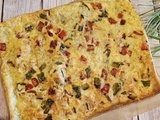 Crêpe géante garni aux poivrons et fromage