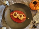 Eyeballs d’Halloween – Crêpes roulées banane & noisette