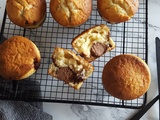 Muffins au lait ribot et coeur chocolat