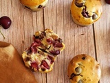 Muffins aux cerises et chocolat