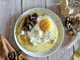 Pancake salé aux figues, gorgonzola & œuf