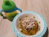 Petit pot bébé thon à la patate douce au curry, courgettes (9 mois)
