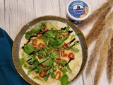 Pizza-wrap au thon et fromage fondant