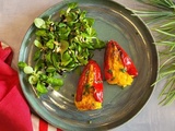 Poivrons rouges pointus farcis de polenta de Yotam Ottolenghi