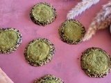 Sablés matcha et sésame