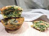 Spinach ou muffins épinard, saumon fumé et fromage