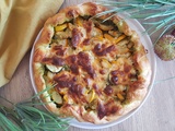 Tarte courgettes, pesto, fromage