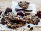 Cookies cerises, flocons d’avoine et chocolat noir avec ou sans thermomix