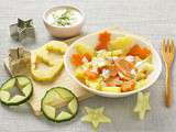 Salade tiède d’étoiles, truite et crème citron