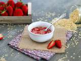 Soupe de fraises et pâtes alphabet