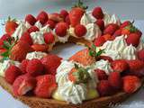 Tarte framboises, fraises et ses crèmes