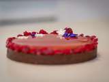 Tarte miroir chocolat et framboise par Sug’art, Cake Design – Montpellier