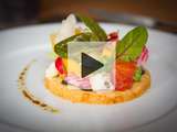 Video – David Bilcot, Le Disini : Tarte sablée au parmesan, légumes de saison et huile d’olive à la truffe