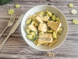 Pâtes au saumon et courgettes