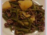 Poêlée de haricots verts et viande hachée (Cookeo)