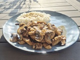 Poulet et champignons au skyr