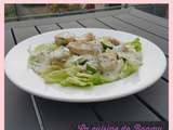 Salade verte au poulet sauce au yaourt