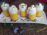 Verrines de crème de carottes et mousse de chèvre