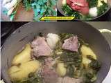 Ragoût de porc aux pommes de terre et feuilles de navet - la recette