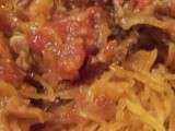 Spaghettis de courge à la bolognaise