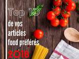 Top 10 de vos articles food préférés en 2018