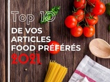 Top 10 de vos articles Food préférés en 2021