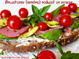 Bruschetta (tartine) rosbeef et avocat