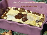 Filets de sandre en sauce safranée aux mousserons