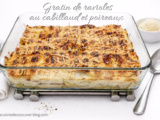 Gratin de ravioles au cabillaud, poireaux et parmesan
