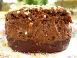 Mousse au chocolat sur croquant praliné