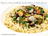 Risonis à la persillade, à l'huile d'olive et aux fruits de mer