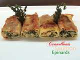 Cannellonis saumon et épinards
