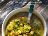 Blancs de poulet aux pois chiches, poivron & coriandre