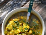 Blancs de poulet aux pois chiches, poivron & coriandre