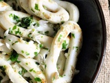 Calamars à l'ail et ail des ours